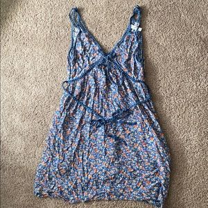 Blue flowing dress with pockets